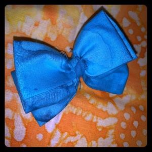 Acid wash blue hair bow clip